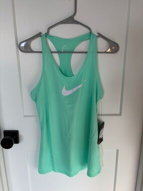 Nike Women's Mint Green Racerback Dri-FIT Tank